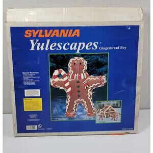 Vintage Sylvania Yulescapes Gingerbread Boy Outdoor‎ Xmas Decor Lights Tested